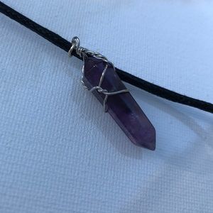 Amethyst crystal necklace